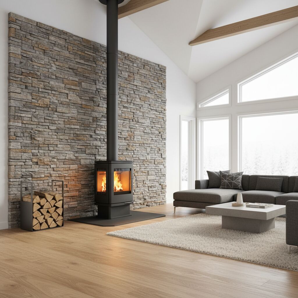 colle pour parement derrière poêle a bois