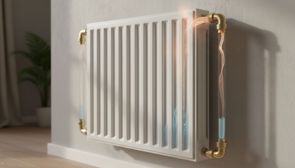 sens circulation eau dans radiateur chauffage central