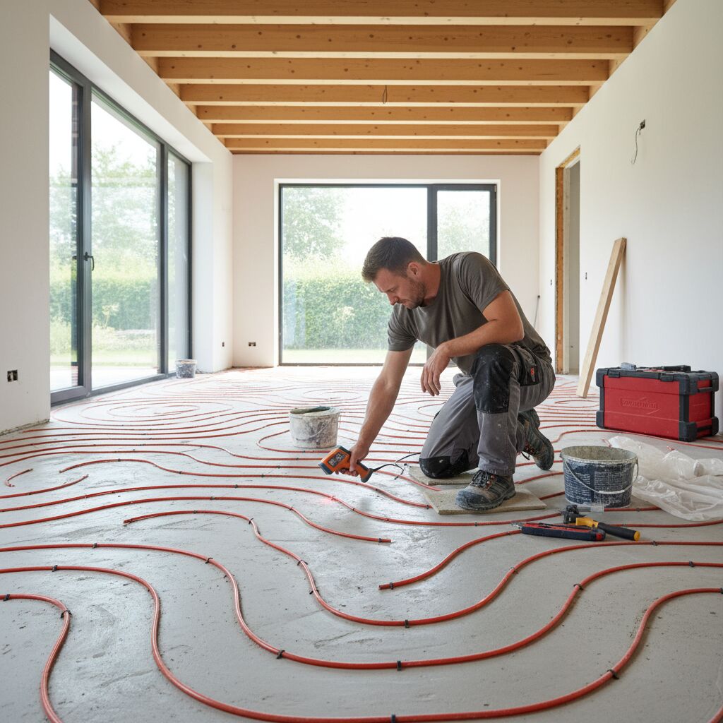 mise en chauffe plancher chauffant avant carrelage dtu