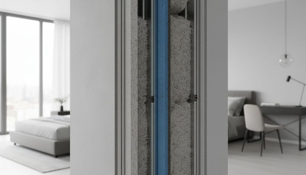 isolation phonique cloison entre 2 chambres